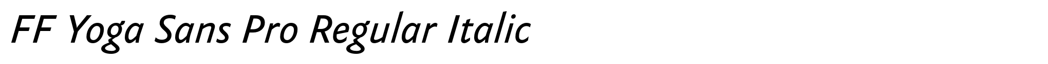 FF Yoga Sans Pro Regular Italic image